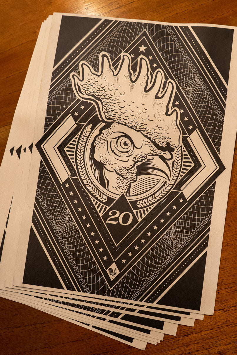 Afiche Gallo | Veinte Ron Independiente