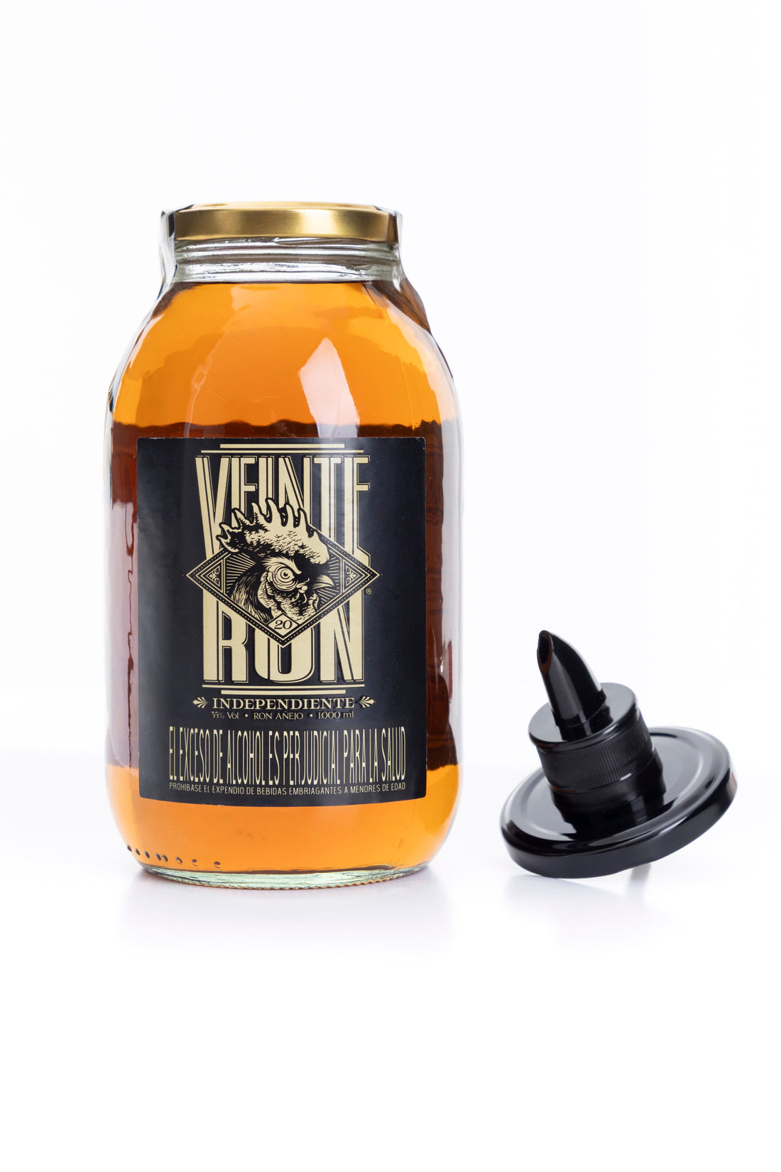 Kit tapa: Veinte Ron Independiente + Tapa dosificadora